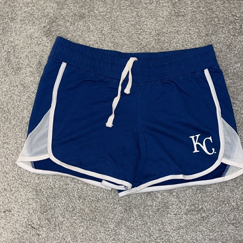 athletic running work out women’s shorts M Kansas City Royals Baseball Logo